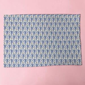 Pottery Barn Roller Rabbit Blue Monkey Single Pillowcase Standard 100% Cotton